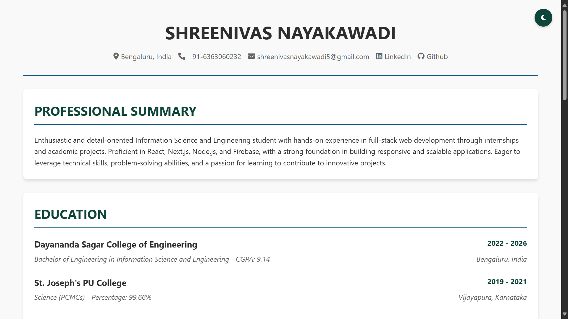 Interactive Resume